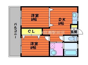 ガーデンヒルズ上東Ⅱの物件間取画像